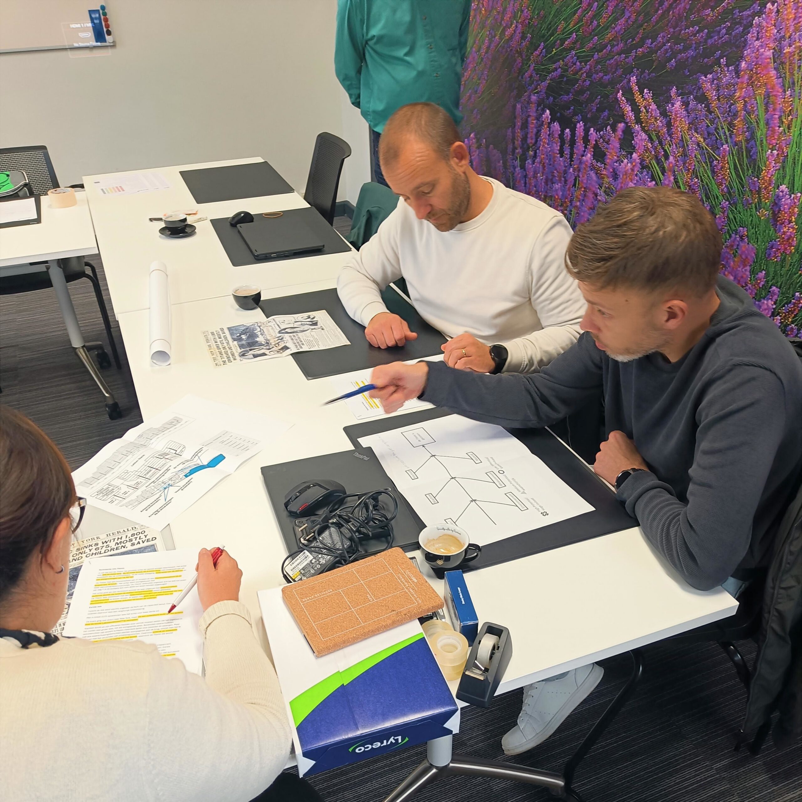 Oefening Ishikawa- of visgraatanalyse tijdens de de opleiding Continuous Improvement Manager